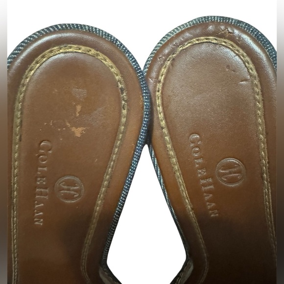 Cole Haan denim chain wedge sandal. 90’s Y2K Britney Spears Paris Hilton vintage - Picture 7 of 13